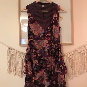 Free People falling leaves burnout dress